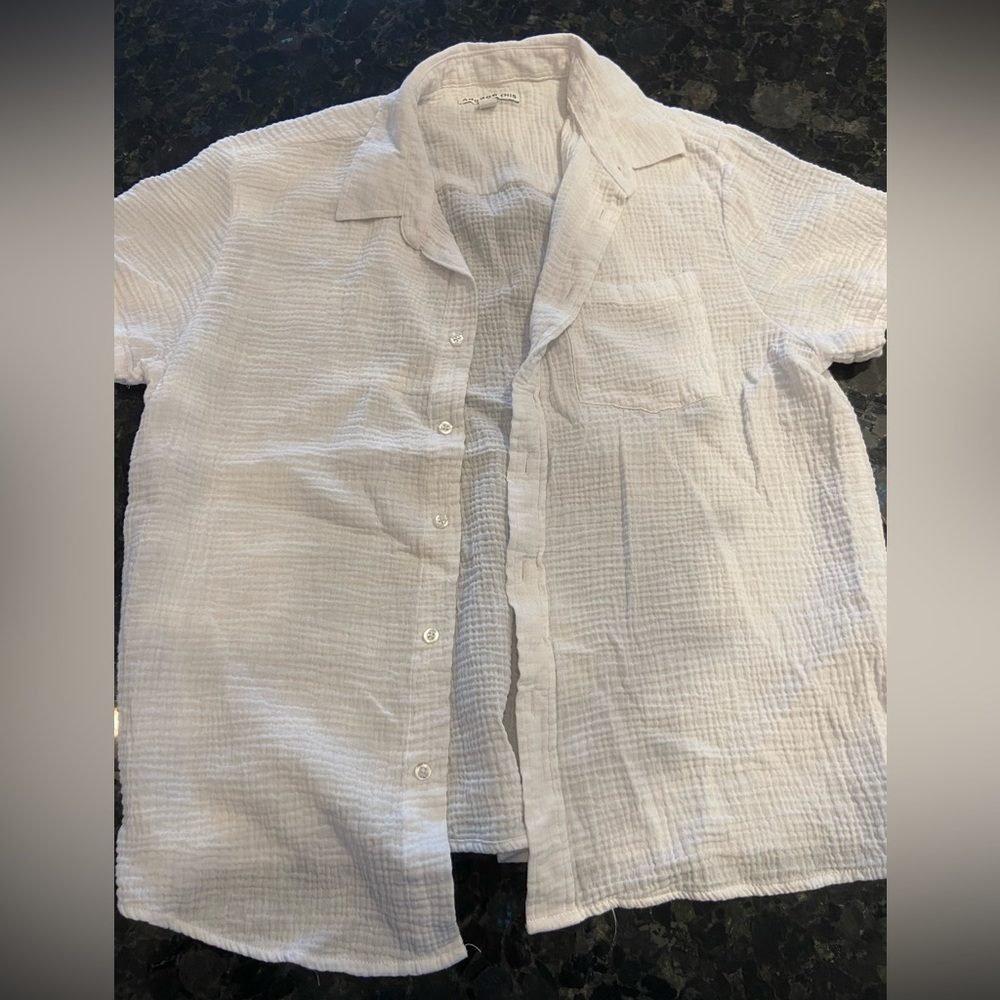 Linen Summer Shirt Men’s - Size Large - White